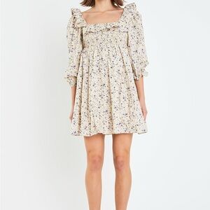 English Factory Floral Mini Dress